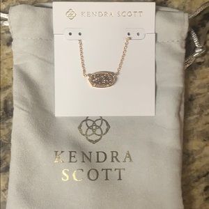 NWT Kendra Scott Elisa Rose Gold Pendant Necklace